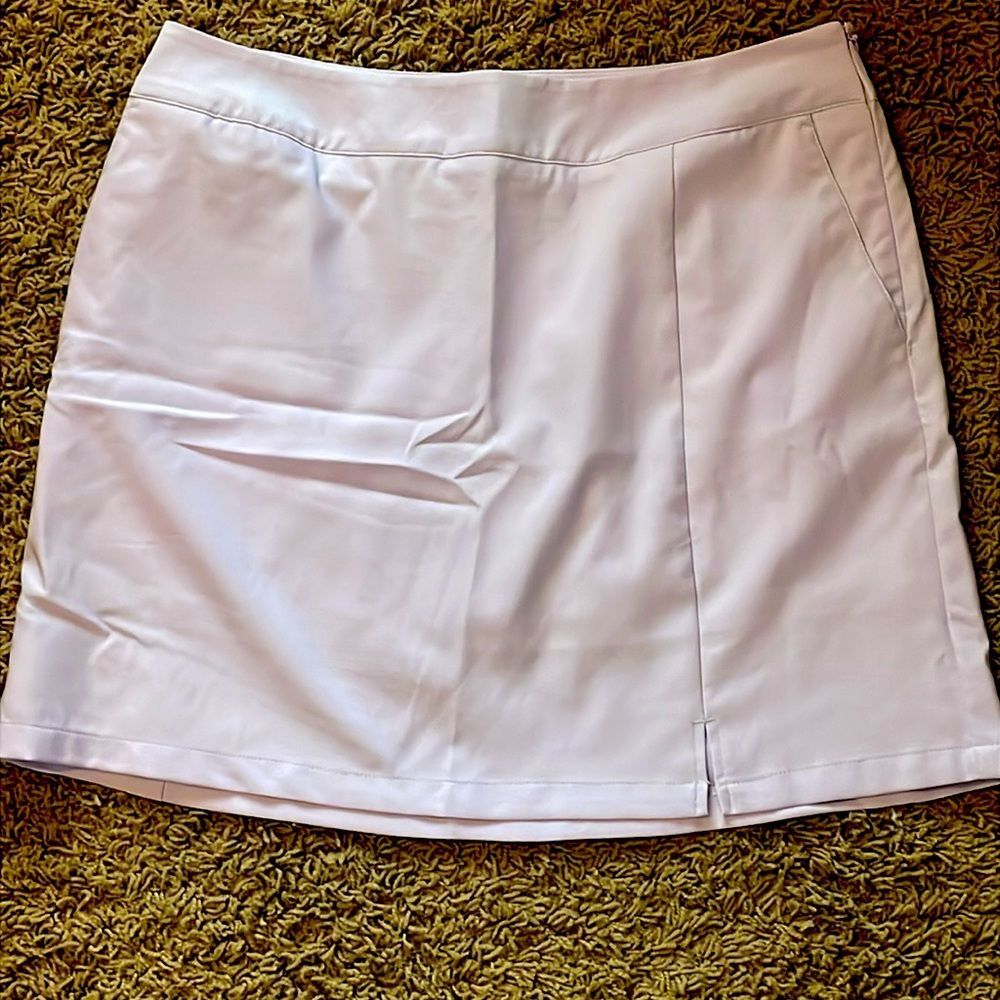 Adidas purple tennis skort - size 6 lined shorts underneath gold sports